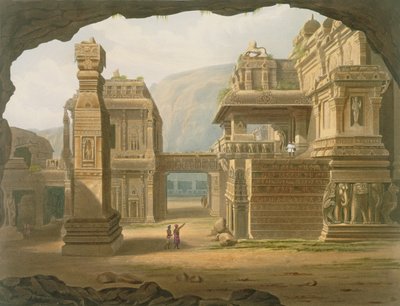 Great Excavated Temple at Ellora in 1813, from Volume I of 